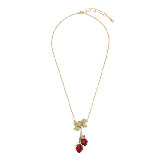 Strawberry charms necklace by Michael Michaud